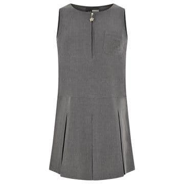 Flower Embroidery Pinafore - GP3033 - GREY