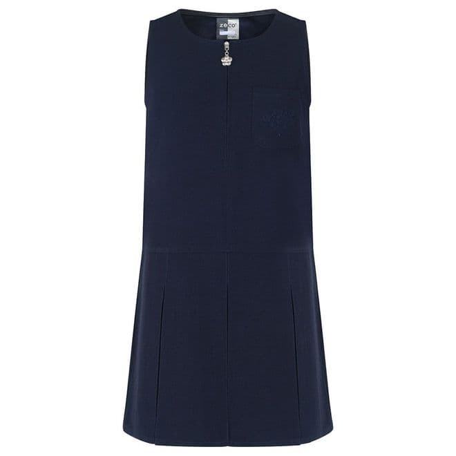 Flower Embroidery Pinafore - GP3033 - NAVY