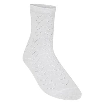 Girls Pelerine Ankle Socks - Three Pair Pack - GS3206 - WHITE
