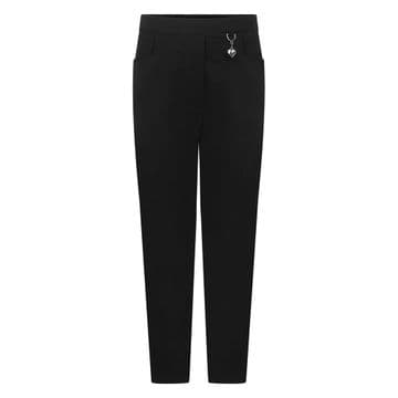 Girls Stretch Heart Trousers - GB3039 - BLACK