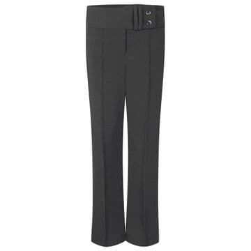 Girls Two Button Lycra Trousers - GB3043 - GREY