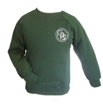 Glebe Crew Neck Sweatshirt - FOREST GREEN