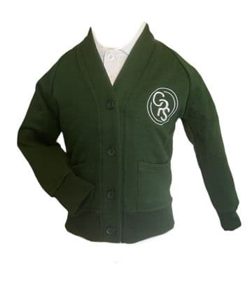 Glebe Sweat Cardigan - FOREST GREEN