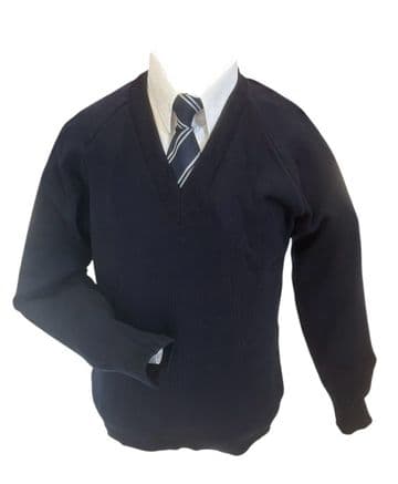 Greensward Knitted V-Neck Jumper - Navy - Boys & Girls