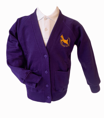 Grove Wood Sweat Cardigan - PURPLE