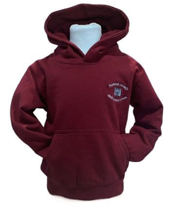 Hadleigh Infant PE Hoody - Maroon with logo