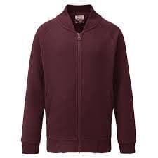 Hadleigh Junior Extra Layer Zippy - Maroon - will have embroidered Hadleigh Junior logo