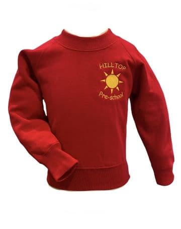 Hilltop Pre-School Crew Neck Sweatshirt - Red