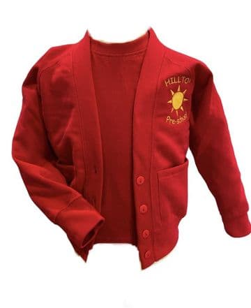 Hilltop Pre-School Sweat Cardigan - Red