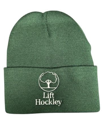 Hockley Ski Hat - Green with logo
