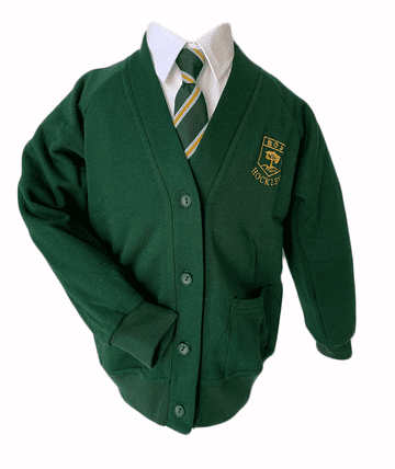 Hockley Sweat Cardigan - Forest Green