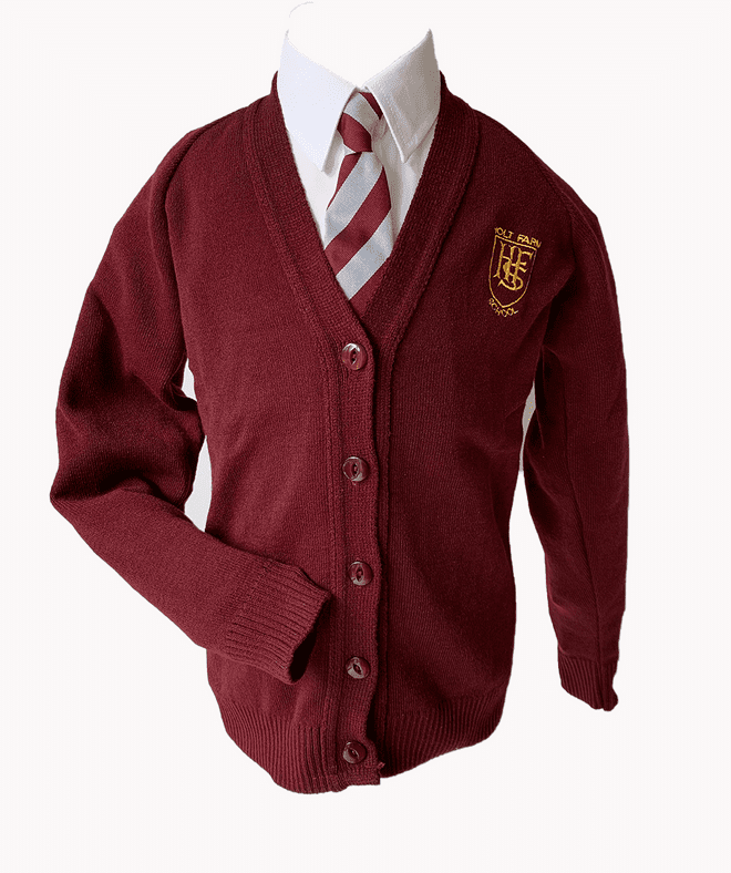 Holt Farm Sweat Cardigan - Maroon