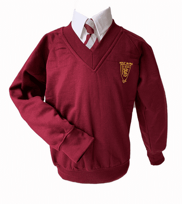 Holt Farm V-Neck Sweatshirt - Maroon