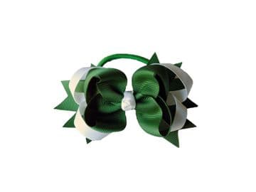 Pony Big Bow -GREEN/WHITE