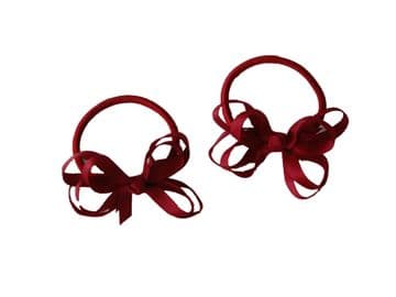 Pony Elastic Bows - MAROON