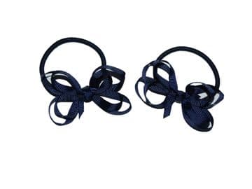 Pony Elastic Bows - NAVY