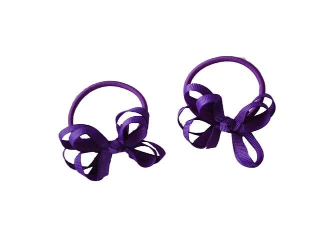 Pony Elastic Bows - PURPLE