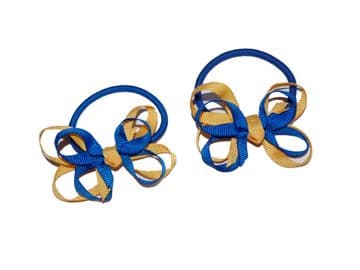 Pony Elastic Bows - ROYAL/GOLD