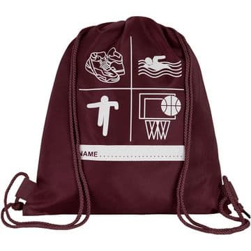 Printed P.E. Bag - Maroon