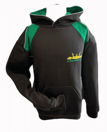 REDUCED BY 25% - King Edmund Hoody - Emerald/Black - Boys & Girls