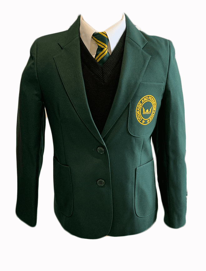 REDUCED to 20.00/26.00 King Edmund Blazer - Bottle Green - GIRLS
