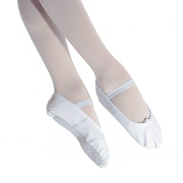 Roch Valley Full Sole Premium Leather Ballet Shoes, White   Beg modern- Grade 1