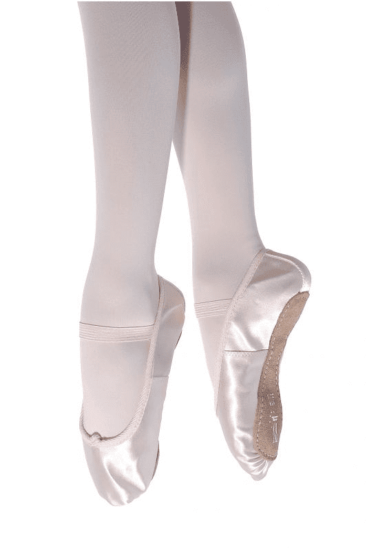 Roch Valley Full Sole Premium Satin Ballet Shoes Pink, White