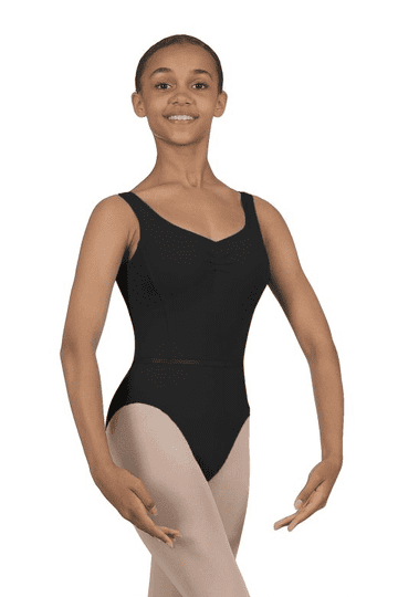 Roch Valley Leotard- Elizabeth. Sleeveless Microfibre. BLACK- GRADE 5 + NRVEL1B