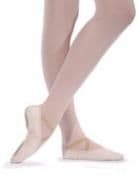 Roch Valley Split Sole Canvas Ballet Shoes Pink & Black, Senior grades only