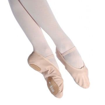 Roch Valley Split Sole Leather Ballet Shoes Black & Pink. Pink grade 2 upwards