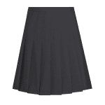 Senior Stitched Down Knife Pleat Skirt With Waistband - DL972 - BLACK