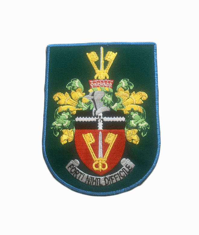 Southend Boys 6th Form Iron On Badge - Troy - SKY BLUE
