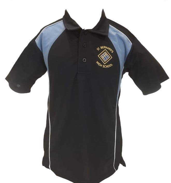 St Bernards Girls P.E. Sports Top ZR20 NAVY/SKY