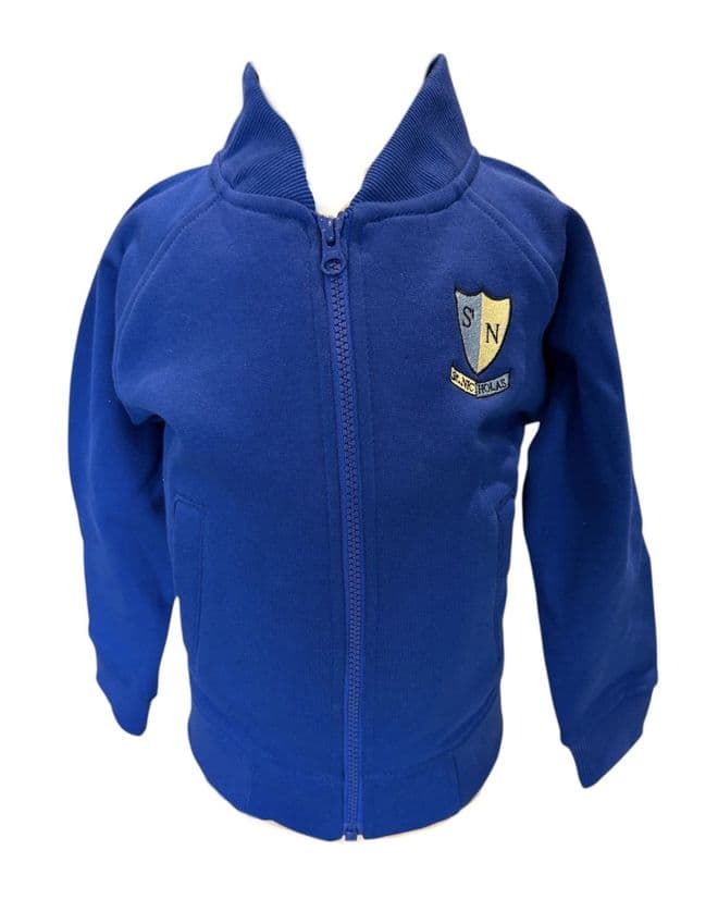 St Nicholas Extra Layer Zippy - Royal - will have embroidered St Nicholas logo