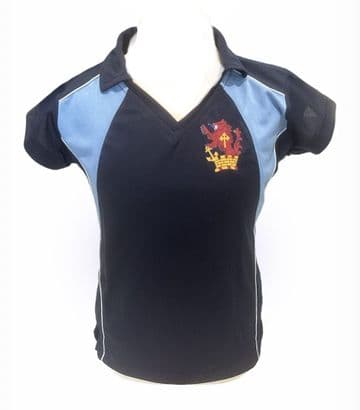 Westcliff Girls P.E. Sports Top ZR25 NAVY/SKY