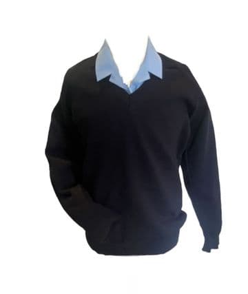 Westcliff Girls' Year 7-11 Girls Knitted V-Neck Jumper - Navy