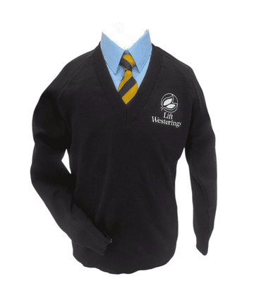 Westerings LIFT V-Neck Knitted Jumper Magicfit - 50% Cotton/50% Acrylic - Navy