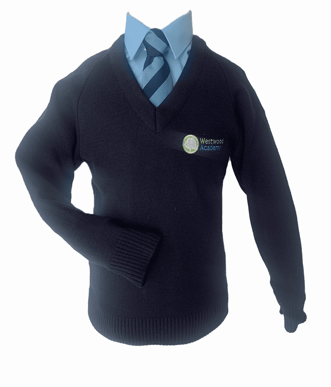 Westwood V-Neck Knitted Jumper - Navy