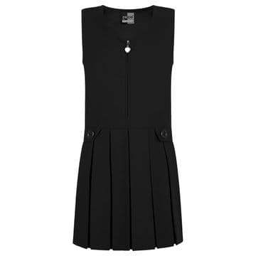Zip Front Pinafore - GP3030 - BLACK