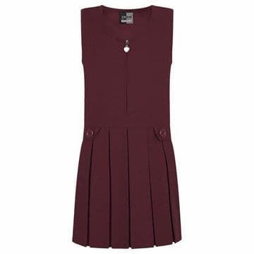 Zip Front Pinafore - GP3030 - MAROON
