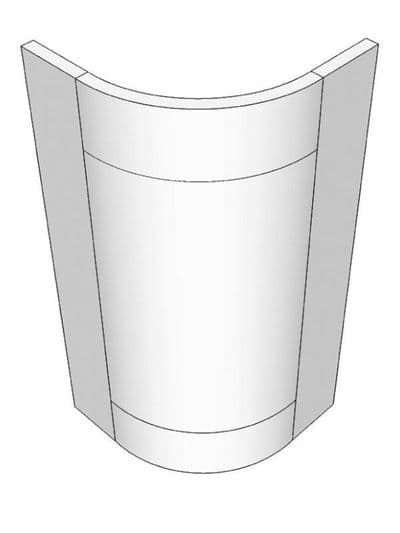715x597mm curved door Fitzroy Paint To Order Feature Door