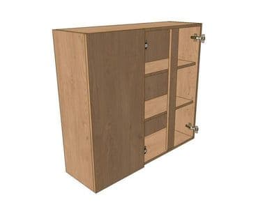 Belsay Smooth Reed Green 1200mm Corner Wall Unit 2 Door 400mm LH Blank 900mm High