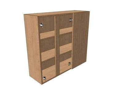 Belsay Smooth Reed Green 1200mm Corner Wall Unit 2 Door 400mm RH Blank 900mm High