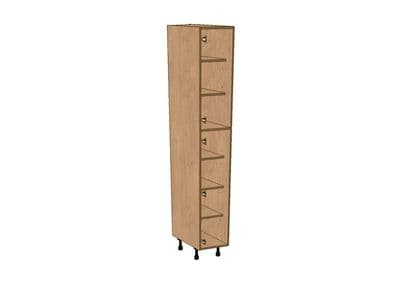 Belsay Smooth Reed Green 535mm Angled Larder Unit LH 2150mm High 596 Doors