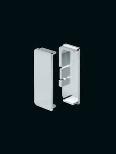 End caps for aluminum mid drawer profiles, pair, 1 left & 1 right hand