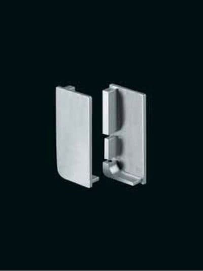 End caps for aluminum top profiles, pair, 1 left & 1 right hand