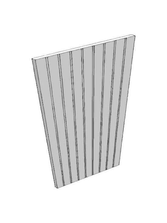 Mornington Shaker Partridge Grey End panel, T&G, 900x650x18mm