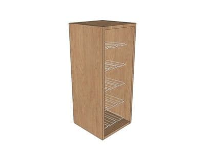 Noto 300mm Wall Unit 720mm High With Chrome Wine Rack
