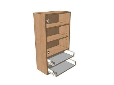 Noto 600mm Dresser Unit 2 Drawer To Suit 575mm Wall Units