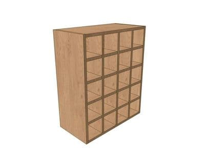 Noto 600mm Wall Wine Rack Pigeon Hole Unit 720mm High